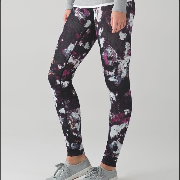 lululemon athletica Pants - Lululemon Wunder Under legging -Black Floral Print